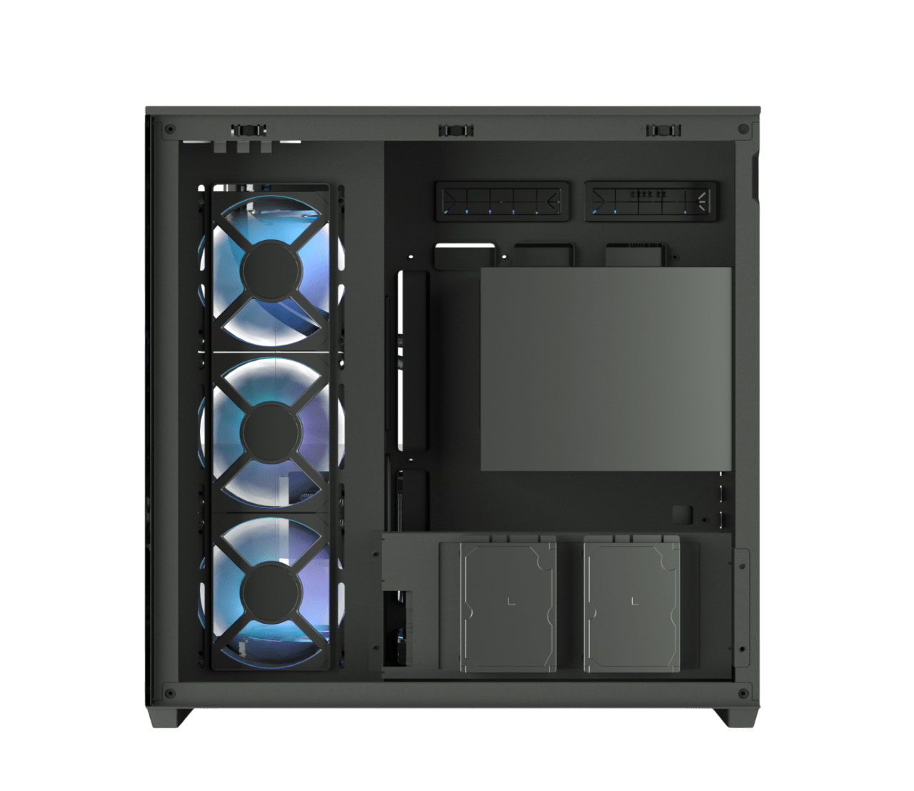 Hook gaming case THUNDER BLACK ARGB Gaming Mid-Tower Case 7 ARGB fans - ARGB Remote Control - Black - Image 4