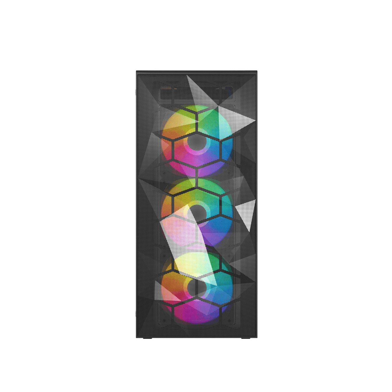 Hook Tempered Glass Gaming Case PS195 - 4 ARGB fans - Mid Tower Case - Black