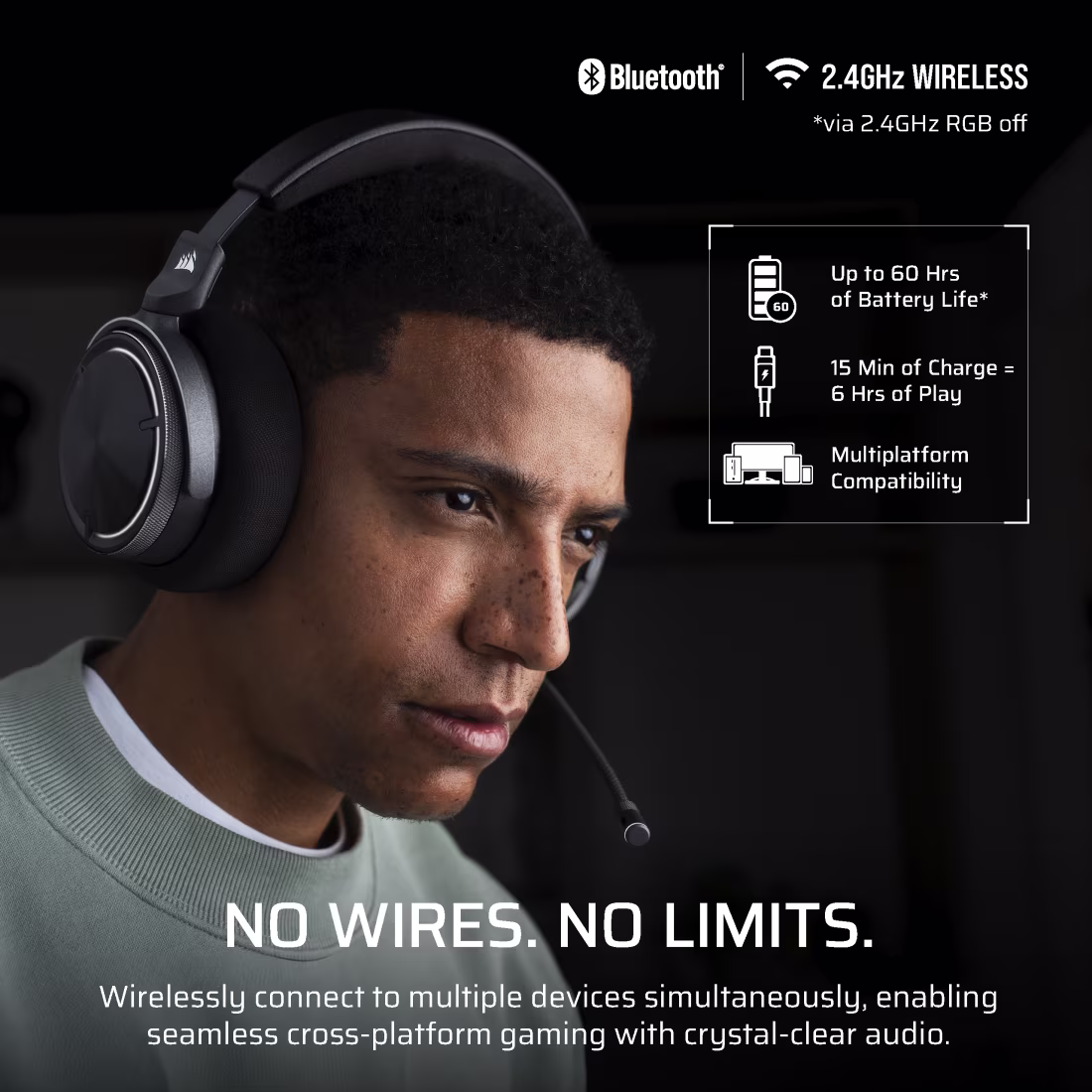 VIRTUOSO MAX Wireless Gaming Headset - BLACK - Image 5