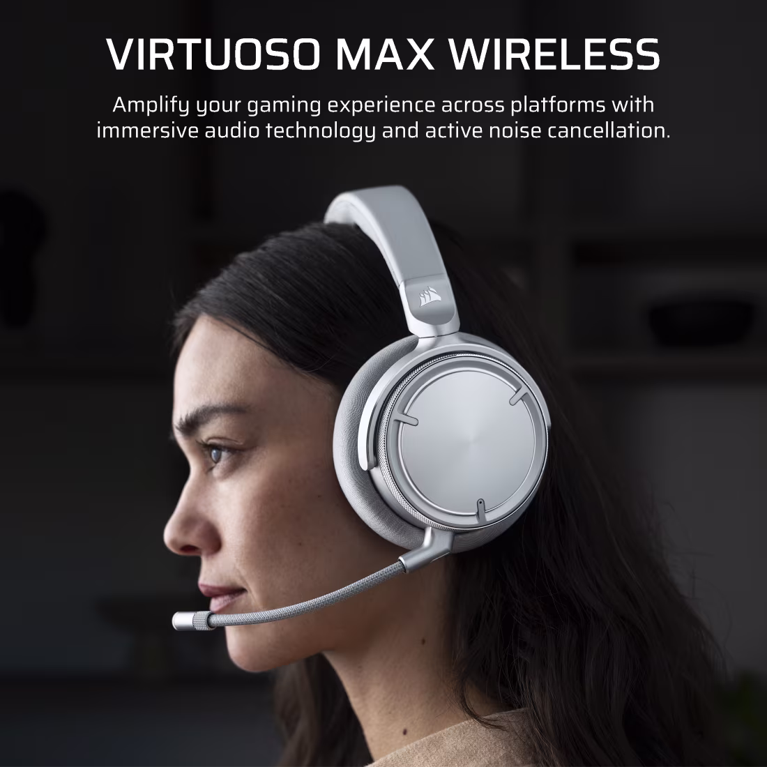 VIRTUOSO MAX Wireless Gaming Headset - SILVER - Image 5
