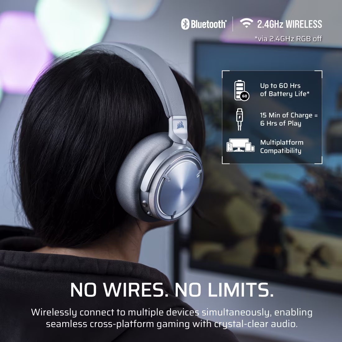 VIRTUOSO MAX Wireless Gaming Headset - SILVER - Image 7