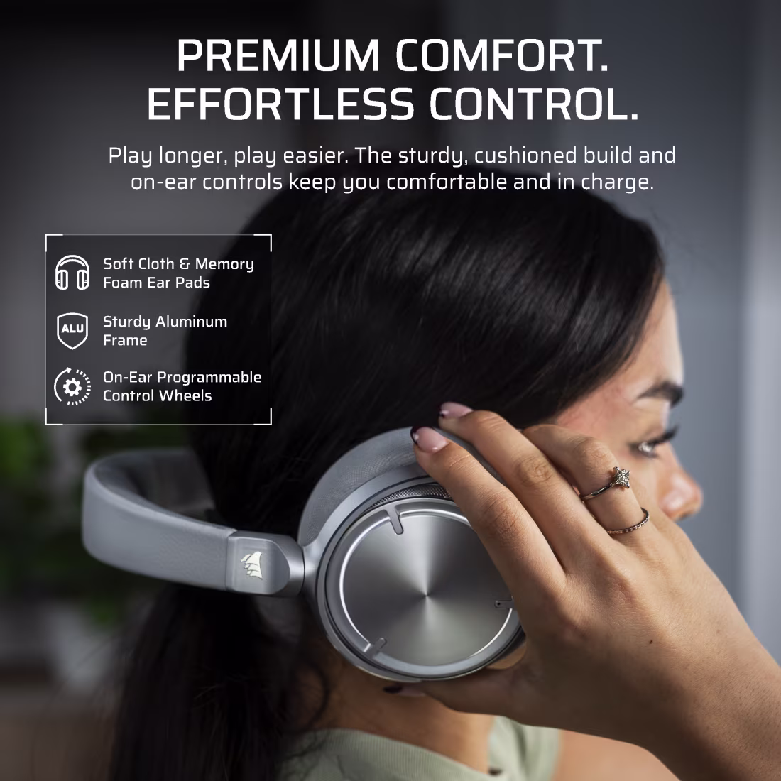 VIRTUOSO MAX Wireless Gaming Headset - SILVER - Image 4